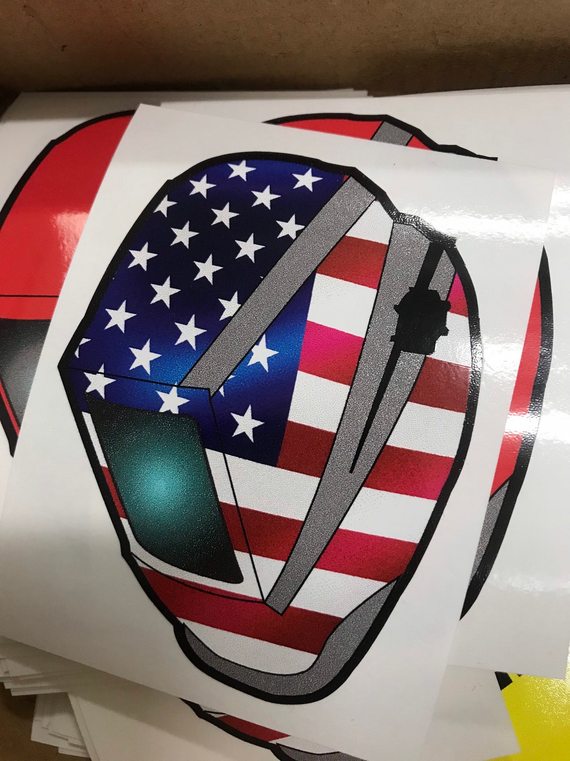 American Welder Welding Decal Sticker for Welding Helmet Etsy