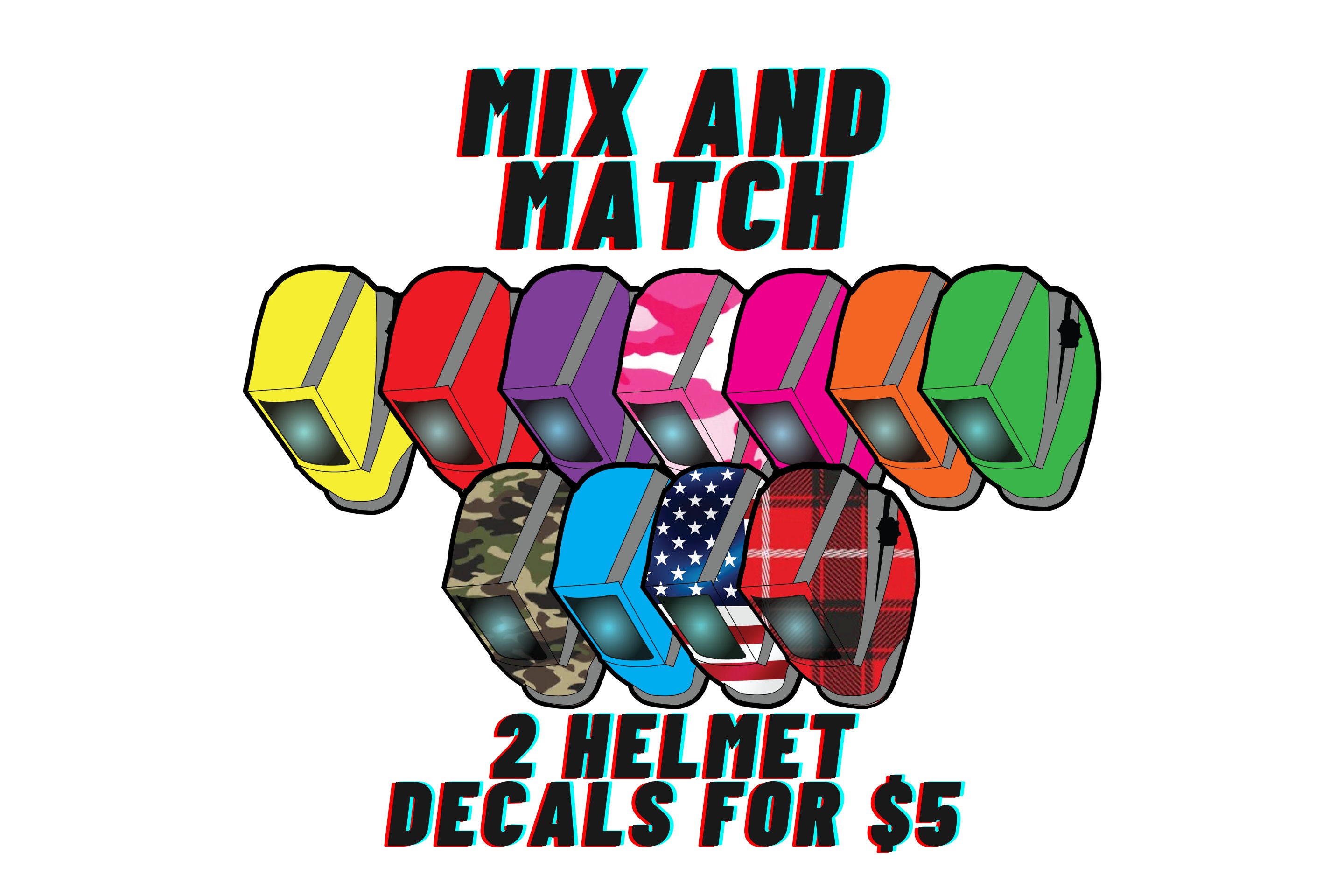 Miller Welder Decals Pair (2) For Toolbox Or Helmet, Blue/White Fish Theme, Oracal Vinyl