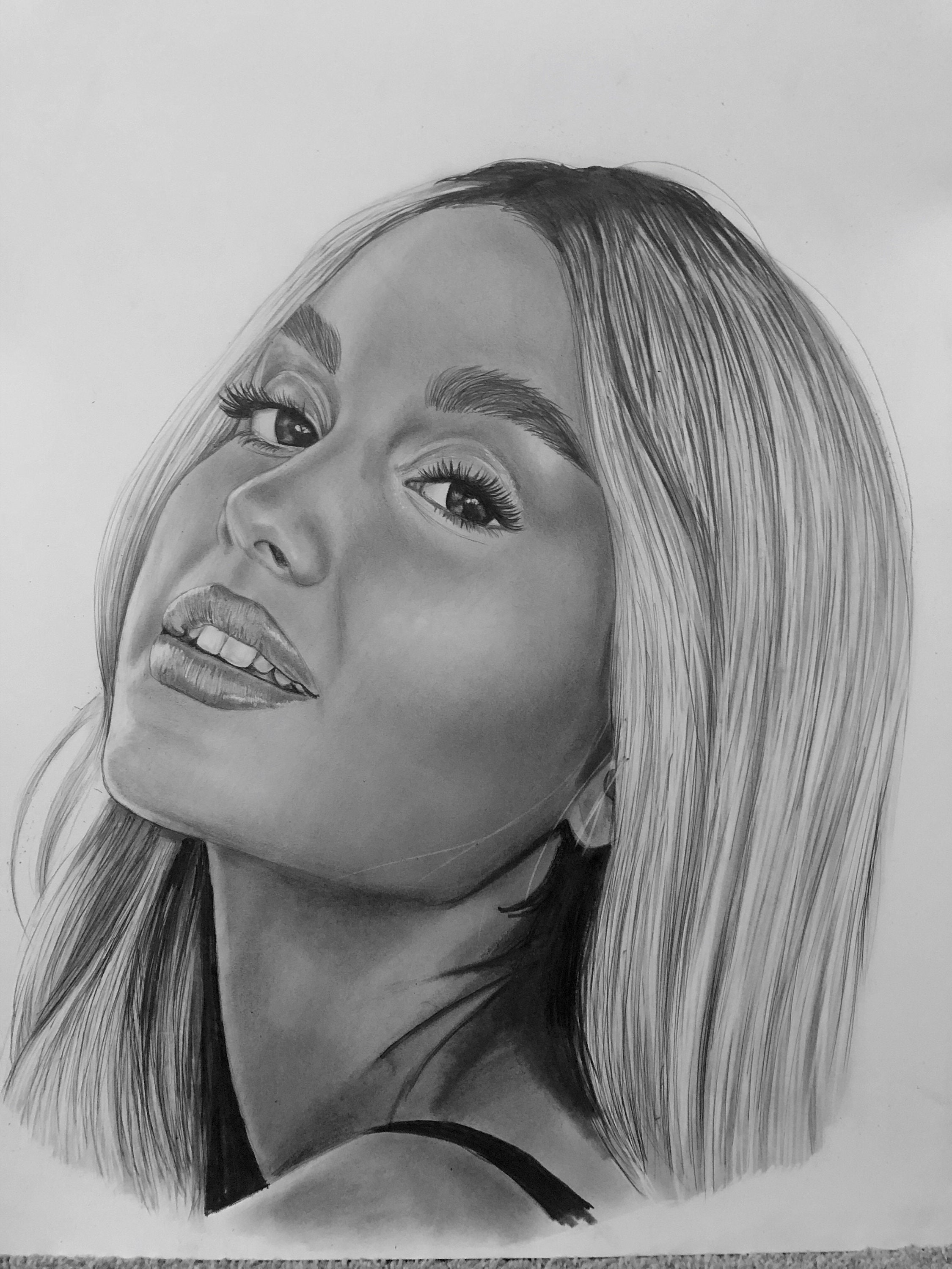 Ariana Grande 18x24 In. Original Drawing - Etsy