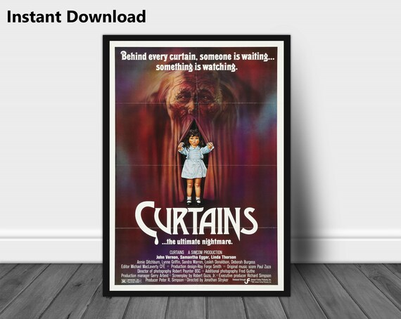 Curtains Horror Movie Poster Instant Download Vintage Horror Etsy