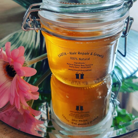 Earth Tumeric Honey Hair Treatment Grow Quickly Etsy