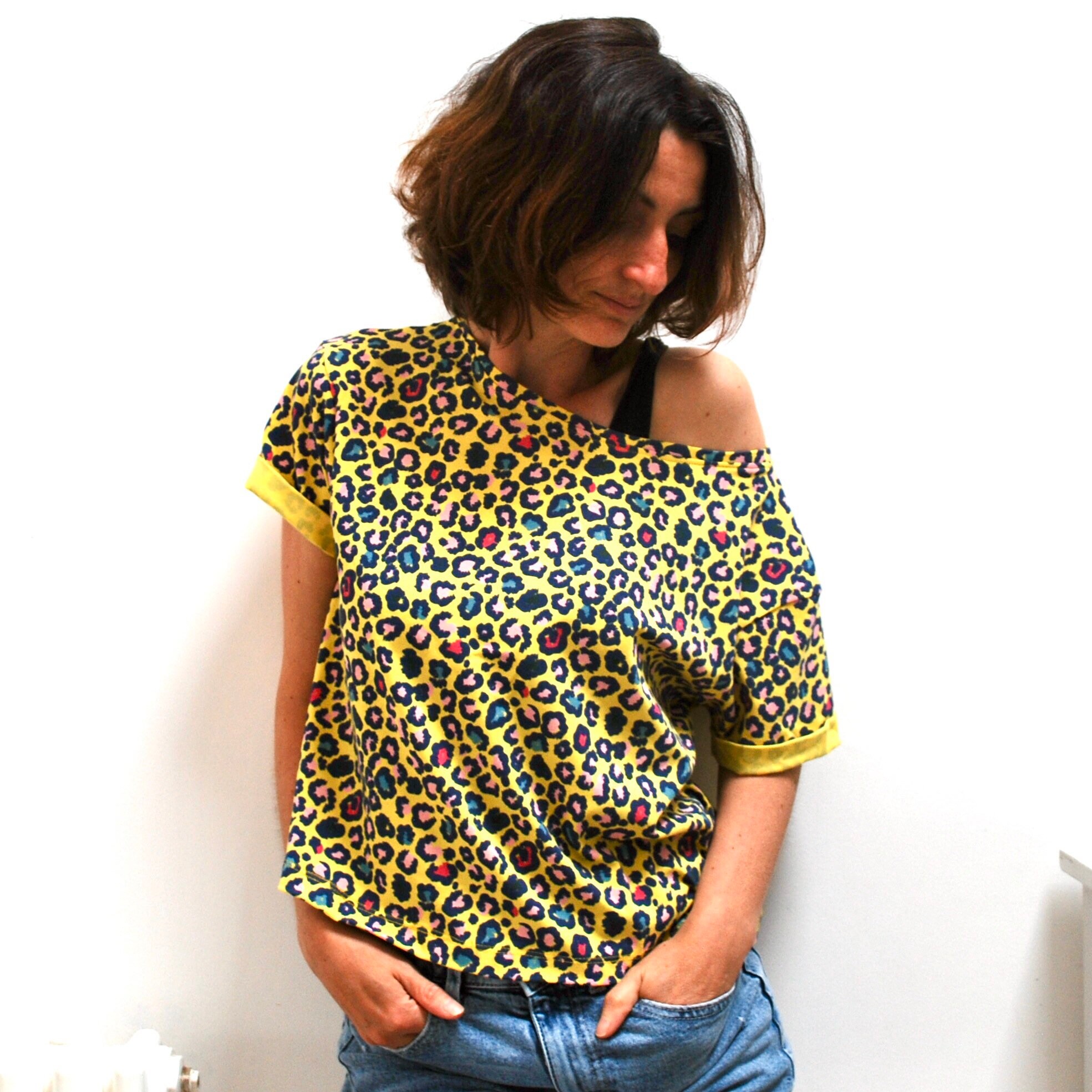 yellow leopard shirt