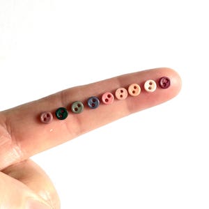Mini buttons 4mm tiny buttons neutral natural colour buttons Miniature doll clothes sewing buttons