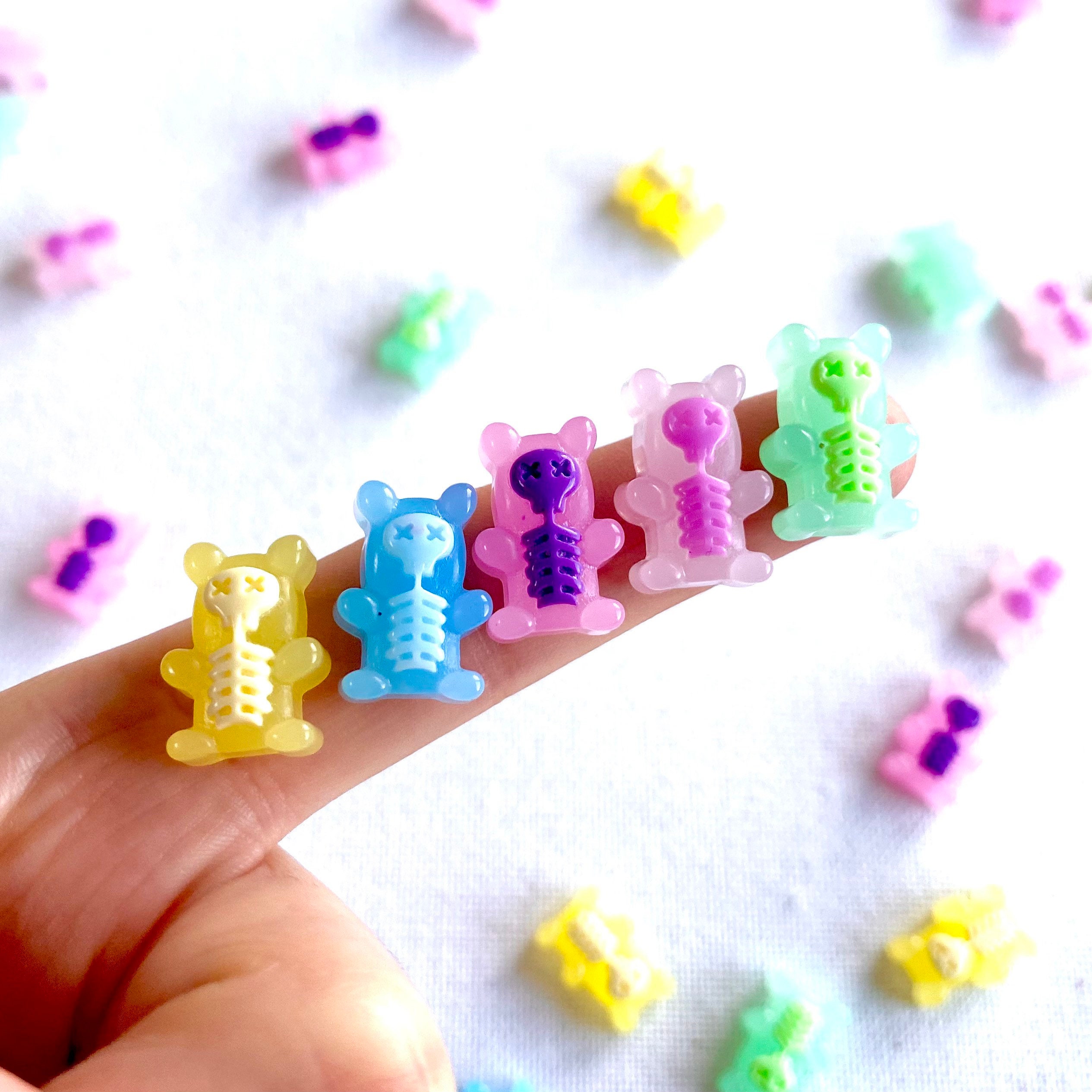 1bag Gummy Bear Lovely Hug Crystal Bear Nail Charms For Acrylic