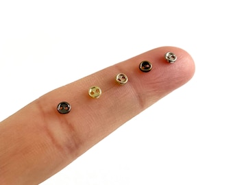 Tiny buttons 3mm micro buttons Metal Random mix Mini doll buttons