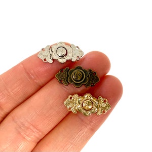 Mini doll buckles Doll belt Ornate Vintage style 9x18mm miniature dolls shoe buckle