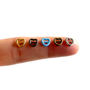 Mini Heart buckles 6mm Dolls tiny buckle Mini Valentine doll overall buckles tri glide slider