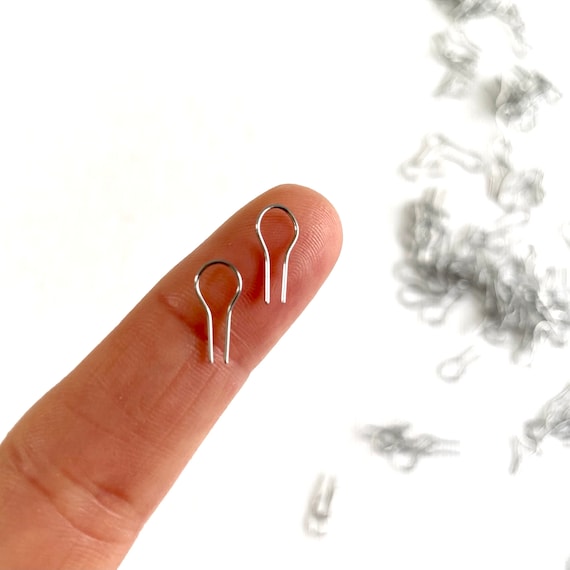 Tiny Silver Clay Hooks High Temp Heat Resistant Tungsten Wire Ornament  Firing Hook 10mm X 4mm 