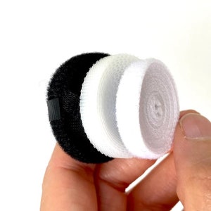 6mm Sluiting voor poppenkleding 1mtr ultradunne Naai op Sluiting riem Zwart Wit Transparant Magic tape Poppenkleertjes Naaien afbeelding 4