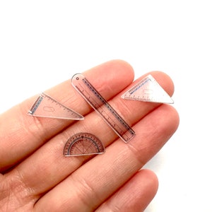 Puppenstube Miniatur Schreibwaren Lineal Messlatte Schule Mathe Set 1/6 Scale Doll stationär