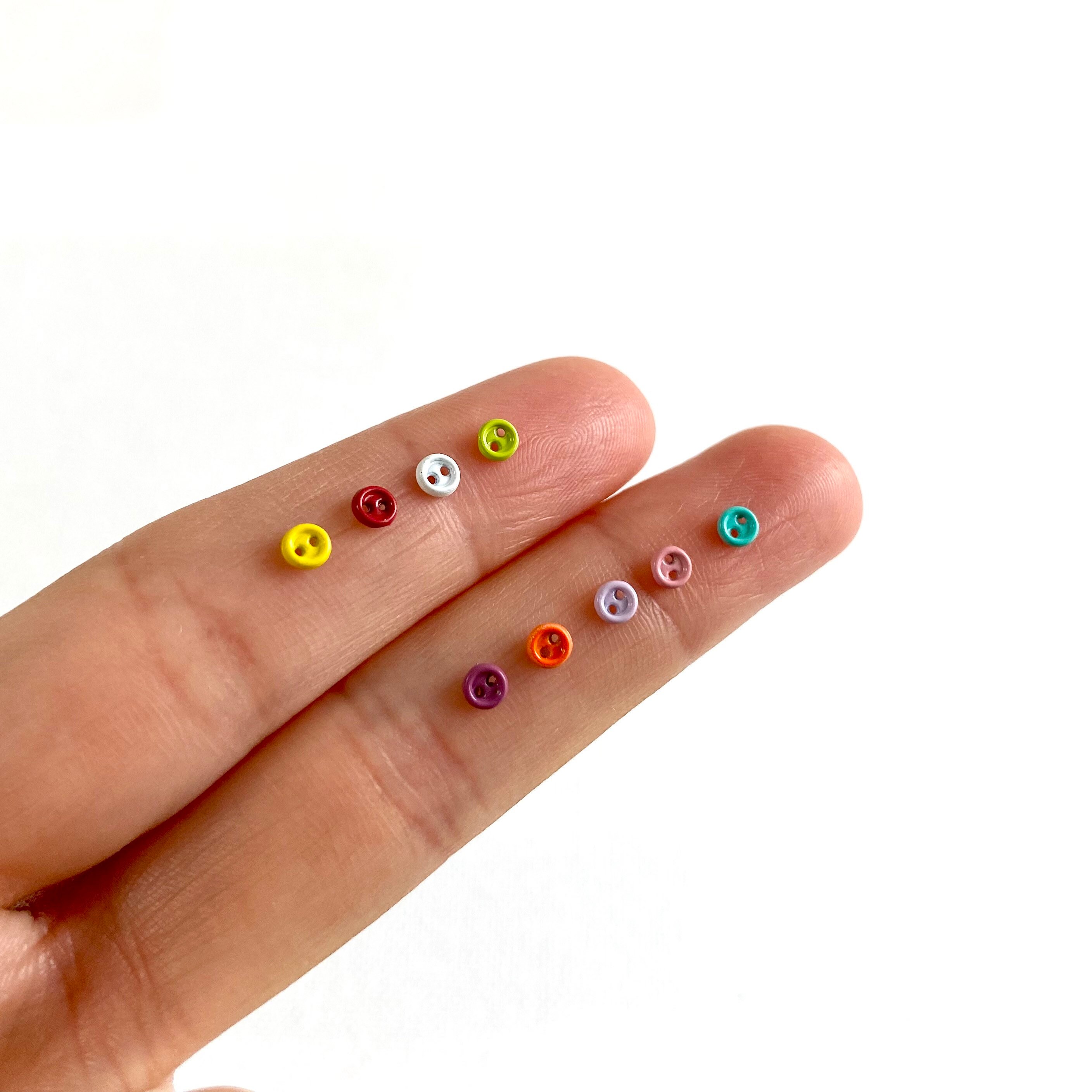 Tiny Buttons 3mm Micro Colourful Plastic Buttons Doll Clothes BJD Doll ...