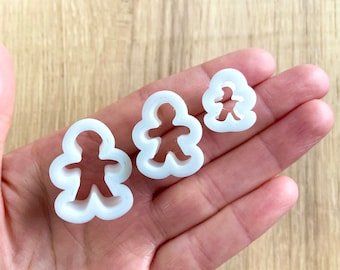 Kuchnia w domku dla lalek Miniaturowy prezent Foremki do ciastek domek dla lalek Piernikowy ludzik Foremka do ciastek 12 mm 19 mm 25 mm Foremka z gliny polimerowej