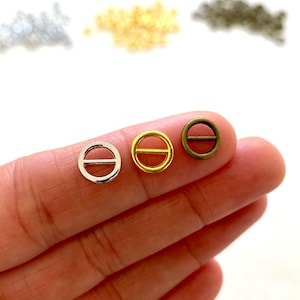 Mini round Doll tiny buckles 8mm round BJD Dolls belt strap buckle doll