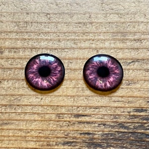 Doll Eye chips Hazel Red 14mm thin Glass dolls eyes