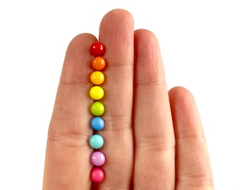 5 mm kleine knopjes Regenboog miniatuurknopjes met veelkleurige plastic knopen
