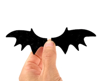 Miniature Bat wings fabric Halloween sew on patch Mini wings Felt bat wings Small Halloween gifts