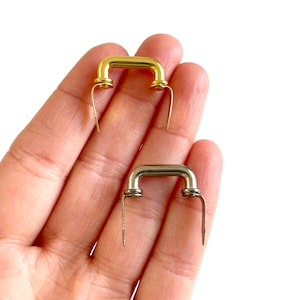 Doll Purse Handbag Hanger Metal 2pcs Handle for Dollhouse miniatures