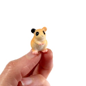 Miniature Hamster pet gift miniature animal Cute baby animal 1/6 scale miniatures tiny gift for animal lover
