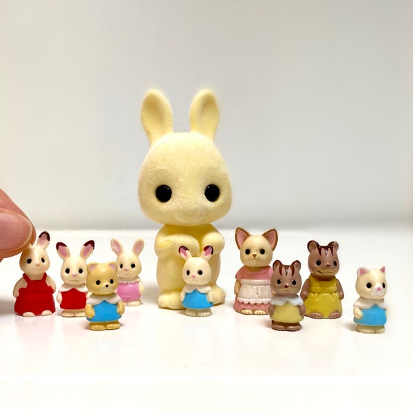 Miniatuur dierenfamiliefiguren 2-3 cm hoog Micro-dierfiguren