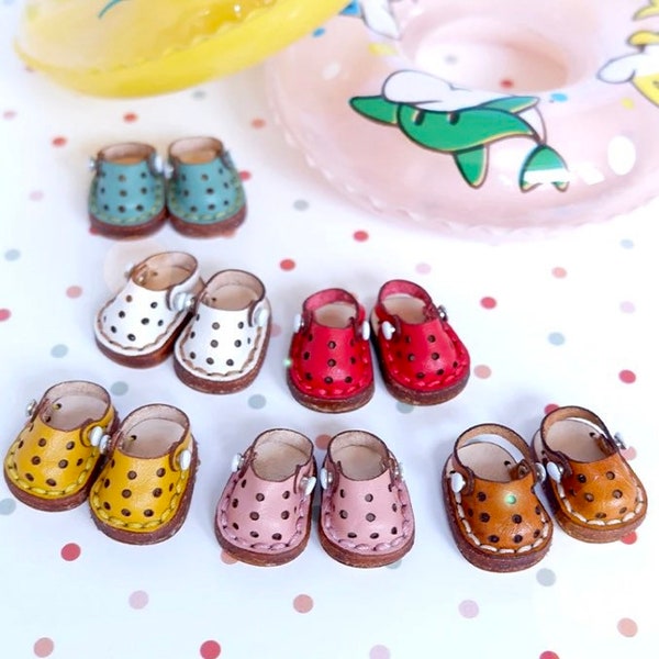 Tiny doll shoes leather doll sandals for dolls OB11 doll shoes 1/12 shoes