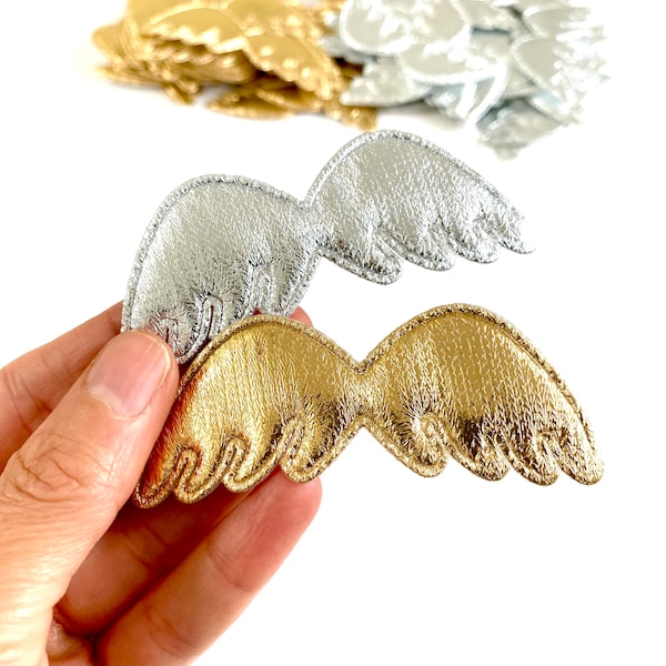 Angel wings for crafting Fabric sew on patch Appliqué padded fairy wings