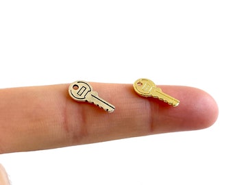 Mini Schlüssel Charms 13 mm Puppenhaus Miniaturen Silber oder Gold kleine Schlüsselanhänger