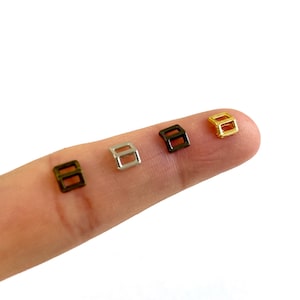 Tiny 3mm Doll buckles Dolls shoe buckle Belt strap buckle Mini doll shoe tri glide slider