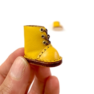 Miniature Doll Boots Lace up Leather Blythe Doll Shoes 1/6 Scale Shoes ...