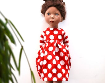 2 x dolls dress sewing pattern instant Digital download PDF 18” dolls mini midi short long sleeve puffball jumper a