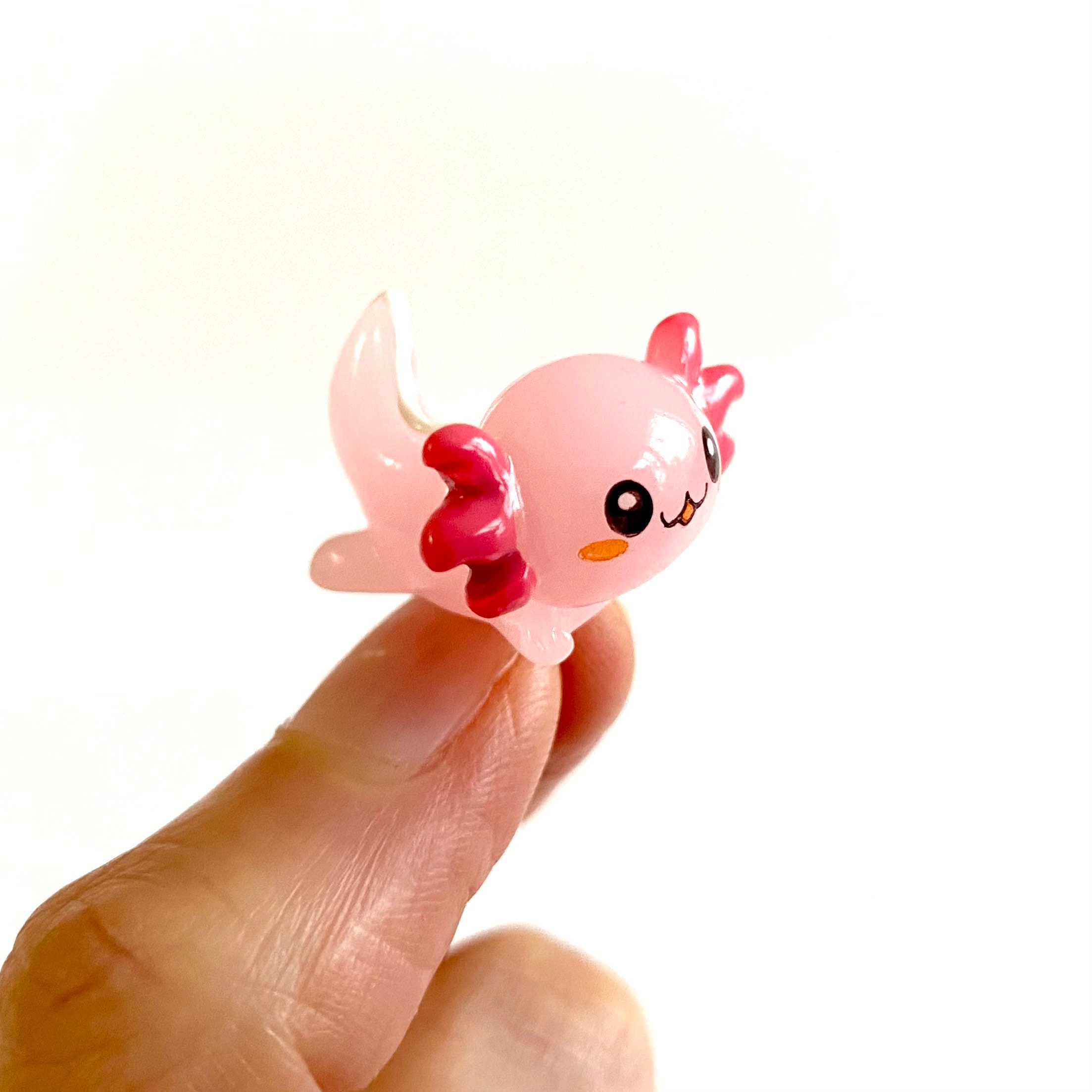 Mini Axolotl Figurine Toy Plastic Dollhouse Miniature 28 X Etsy