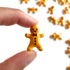 Miniatur Lebkuchenmänner Harz cabochon Figuren Weihnachtsbaum Handwerk DIY Scrapbooking