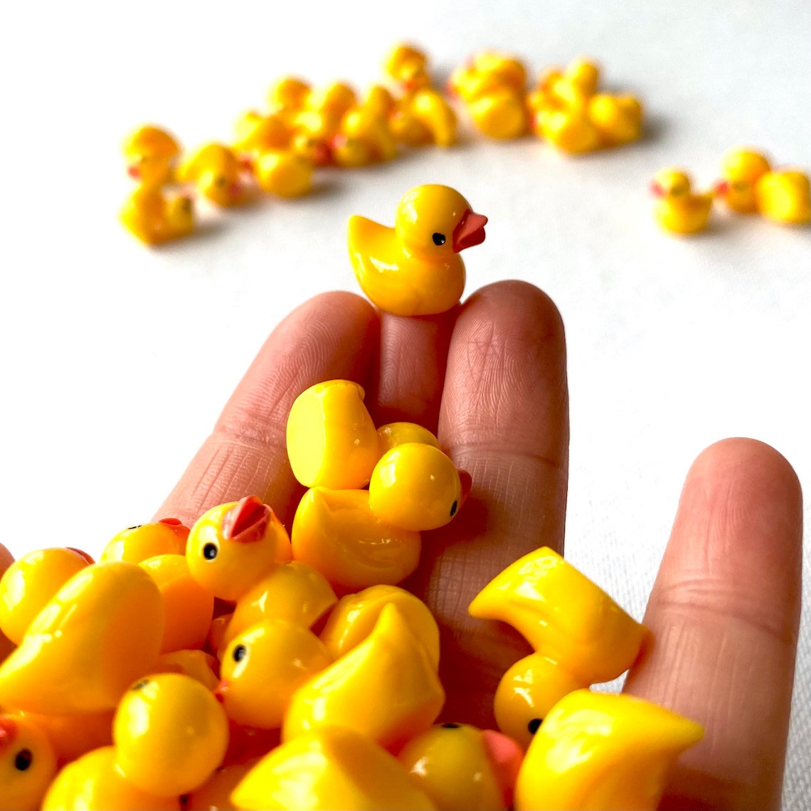 Dollhouse miniature Tiny resin Duck Dolls toy duck Rubber Etsy