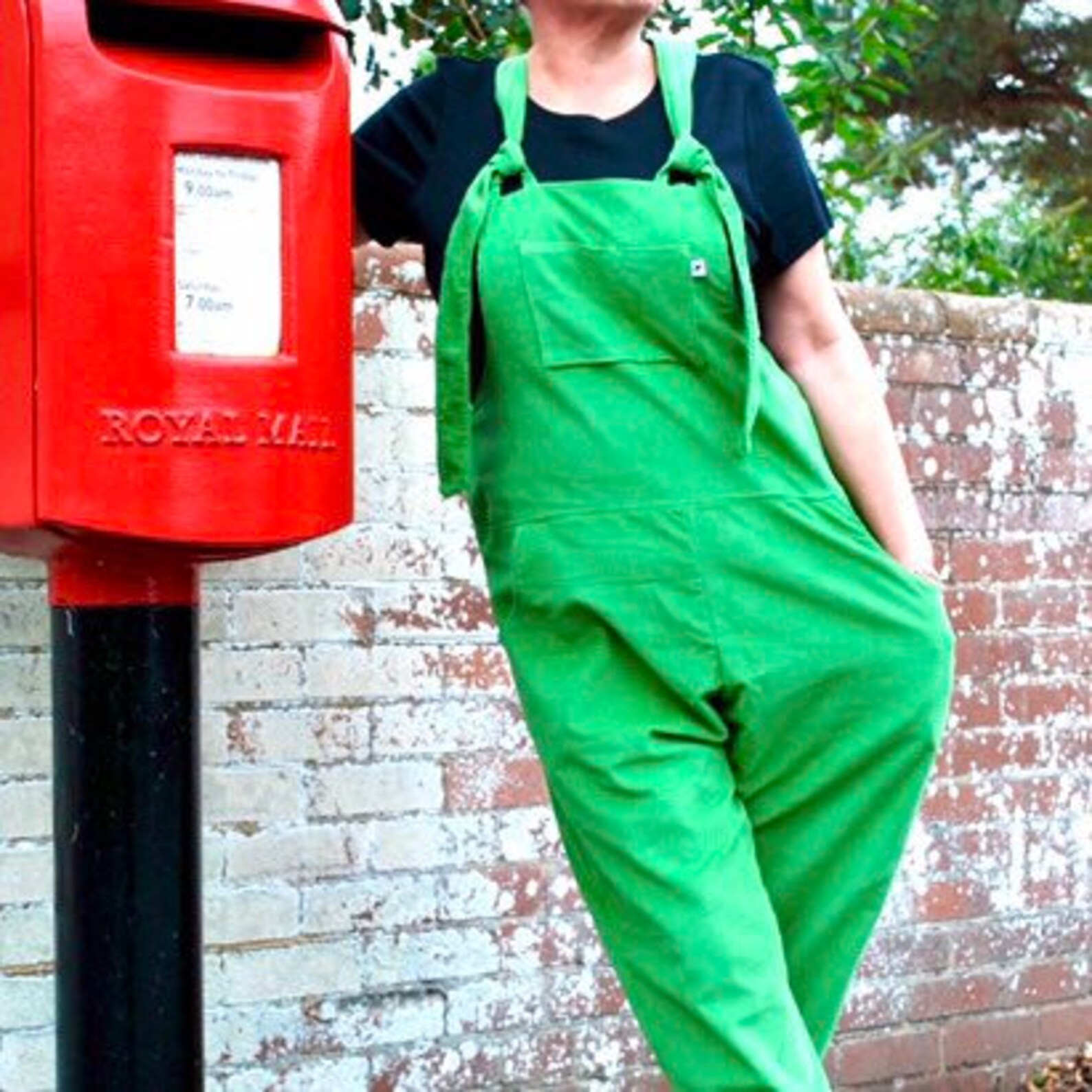 Lime Green Dungarees Overalls Jumpsuit Unisex Romper Cotton Etsy