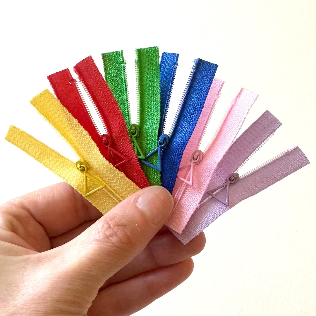 Mini Zipper Super Tiny Zip Micro Miniature Zippers for Doll Clothes 6cm Mini ...