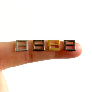 Mini buckles 6mm inner Dolls Square tiny overall buckles tri glide slider doll fastening