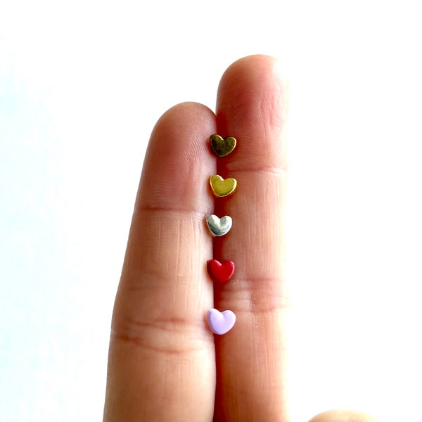 Mini Heart buttons 5mm shank Hearts Doll clothes BJD doll clothes