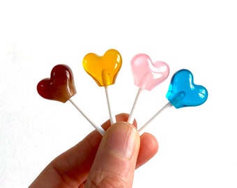 Heart Resin Lollipops miniature 40mm Doll Candy popsicle fake food snacks for dolls 1/6 scale