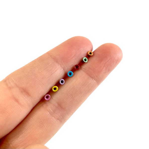 1mm Eyelets Super tiny 7 colour options  Smallest ever eyelet 1mm inner diameter sewing doll clothes