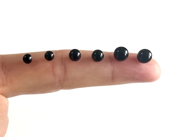 Tiny black button eyes 4mm 5mm 6mm shank buttons for soft Toy safety eyes and Doll making clothes Sew you own doll