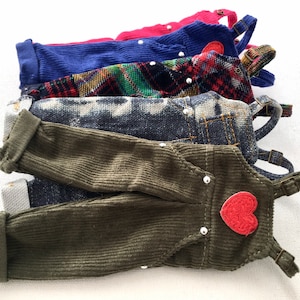 DIY sewing pattern for Blythe doll dungarees pattern 11.5" Blythe overalls instant DIGITAL download PDF