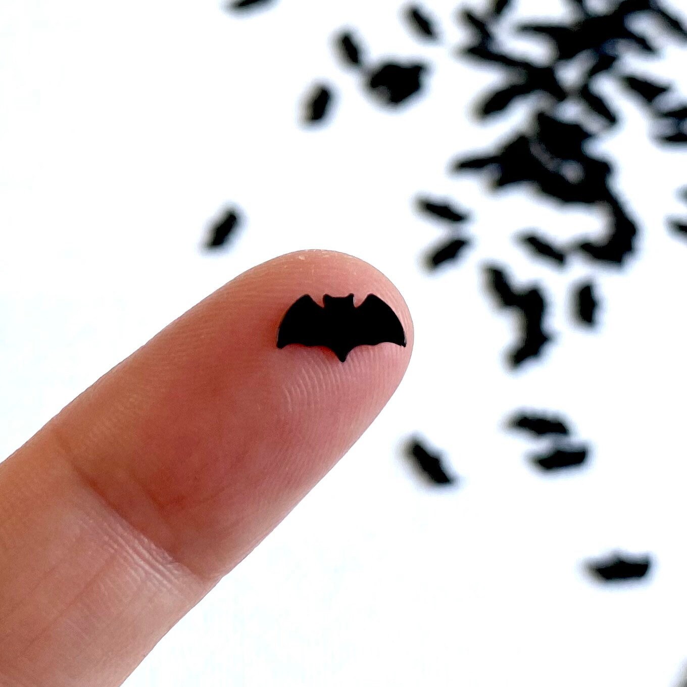 Bat Sequins Black PVC Mini Bats for Halloween Nail Art Etsy