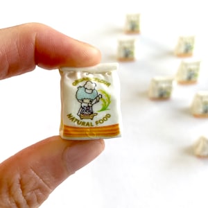 Kuchnia dla lalek Organiczny worek mąki 1/12 skala Jedzenie decoden kaboszony Kawaii miniaturowe jedzenie z żywicy