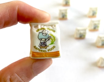 Meelzak poppenhuiskeuken 1:12 Voedselpoppenhuisbakkerijset voor café miniatuurvoedsel