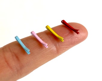 Haarspeldjes voor poppen 2 stuks mini-haarspelden 10 mm kleine haarspeldjes Veelkleurige BJD-pop haarspeldjes