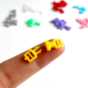 Doll clothes plastic buckles 4mm 2pcs colourful release buckle for doll clothes