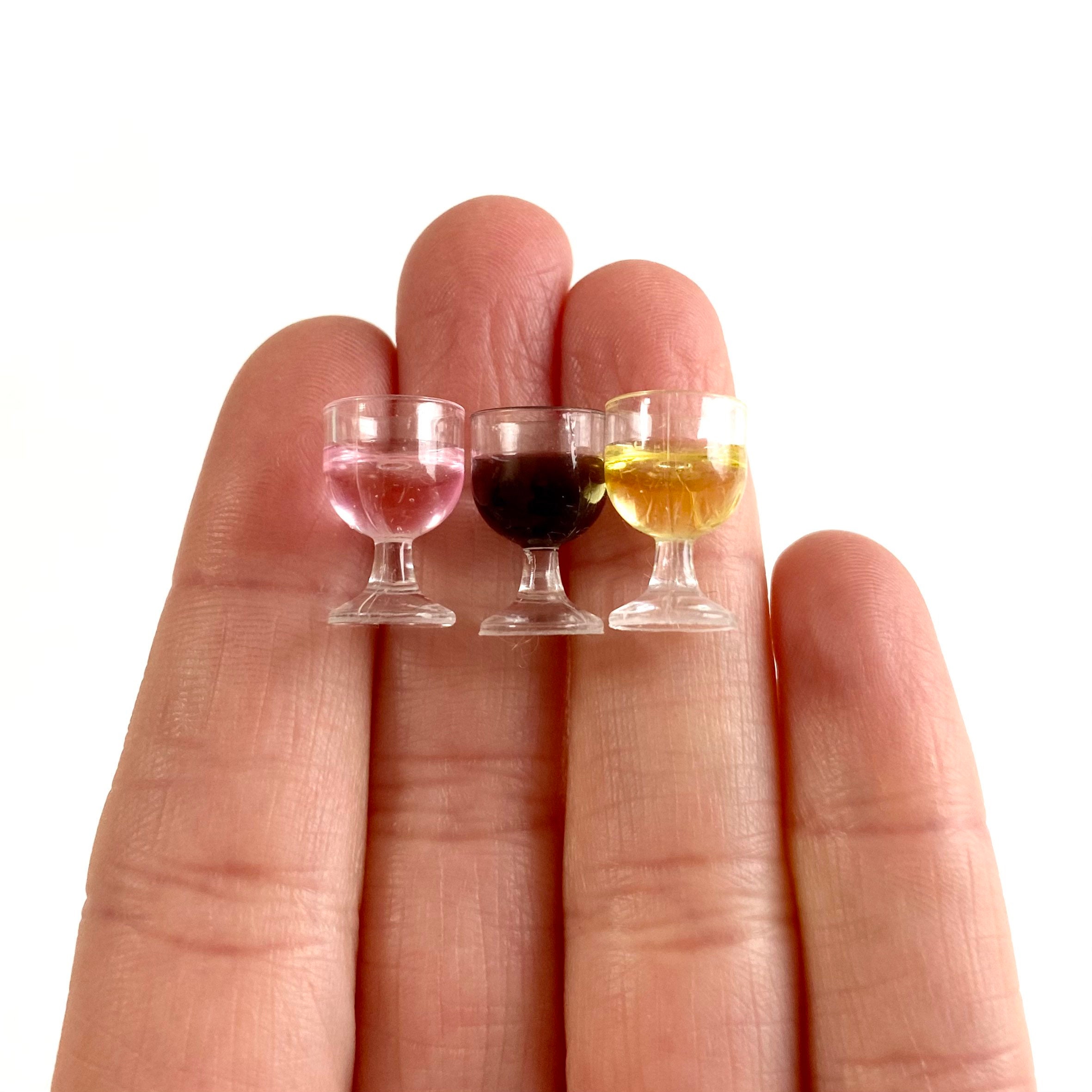 12pcs Doll Wine Glasses Miniature Wine Cup Red Wine Goblet Tiny House Accessories, Size: One Size
