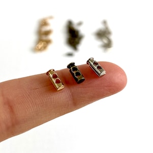 7mm Mini toggle cord adjuster Metal Drawstring Mini buckle doll clothes decorative buttons No spring