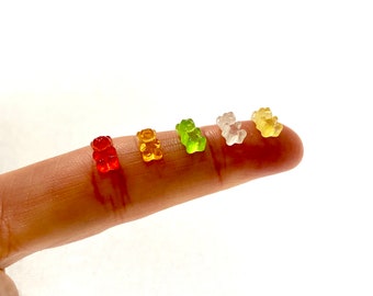 Gummibärchen Tiny Dollhouse Miniatur Micro 7 mm Gummibärchen Harz Puppenfutter