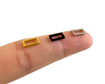 6mm Doll bag buckles tiny rectangle buckle Mini buckles tri-glide slider