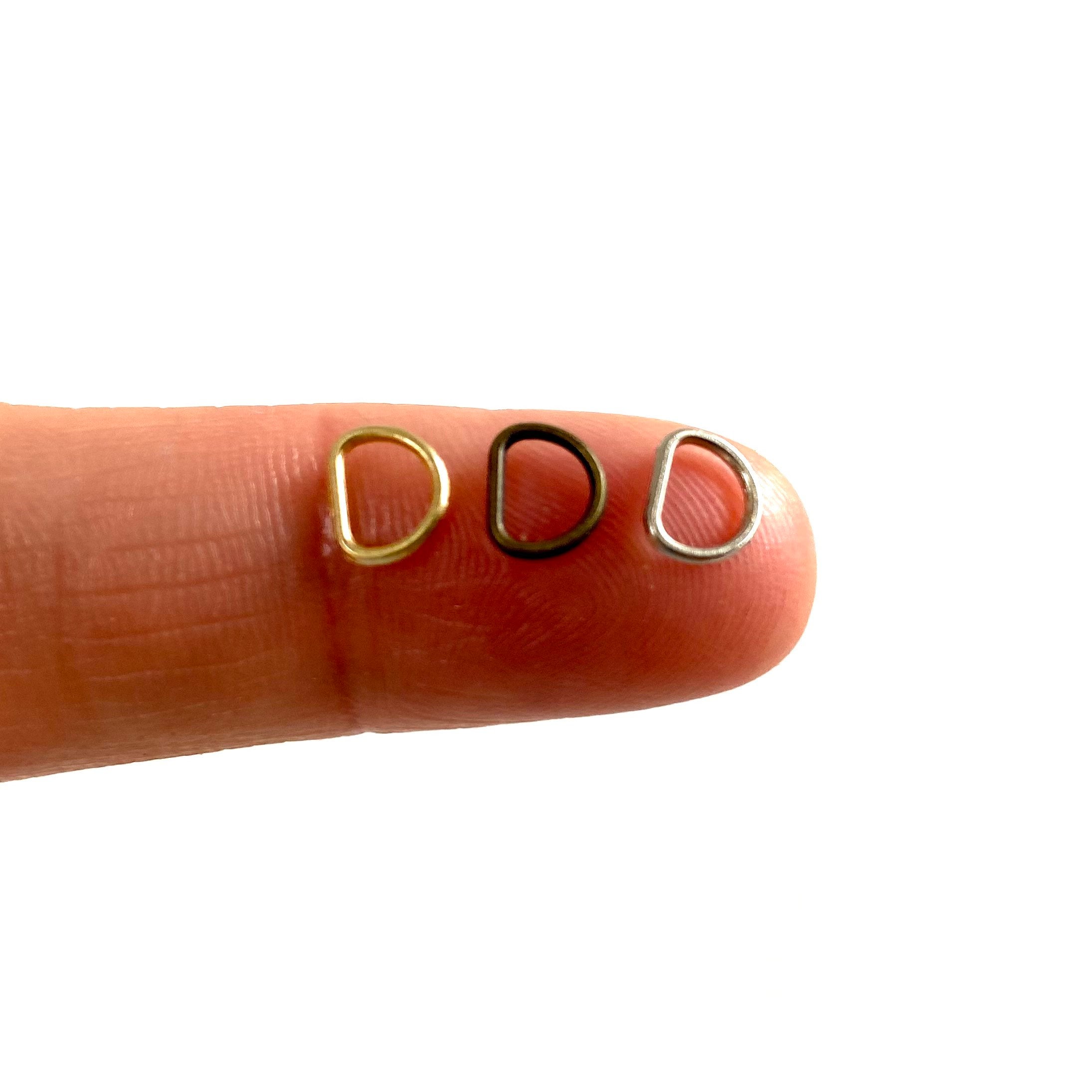7mm Metal D ring Mini D buckles Doll tiny shoe buckle Doll Clothes